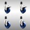 Service Caster 4 Inch 316SS Solid Poly Swivel 1-7/8 Inch Expanding Stem Caster Lock Brake, 2PK SCC-SS316TTLEX20S414-SPUS-2-S-2-178 - alternate 3
